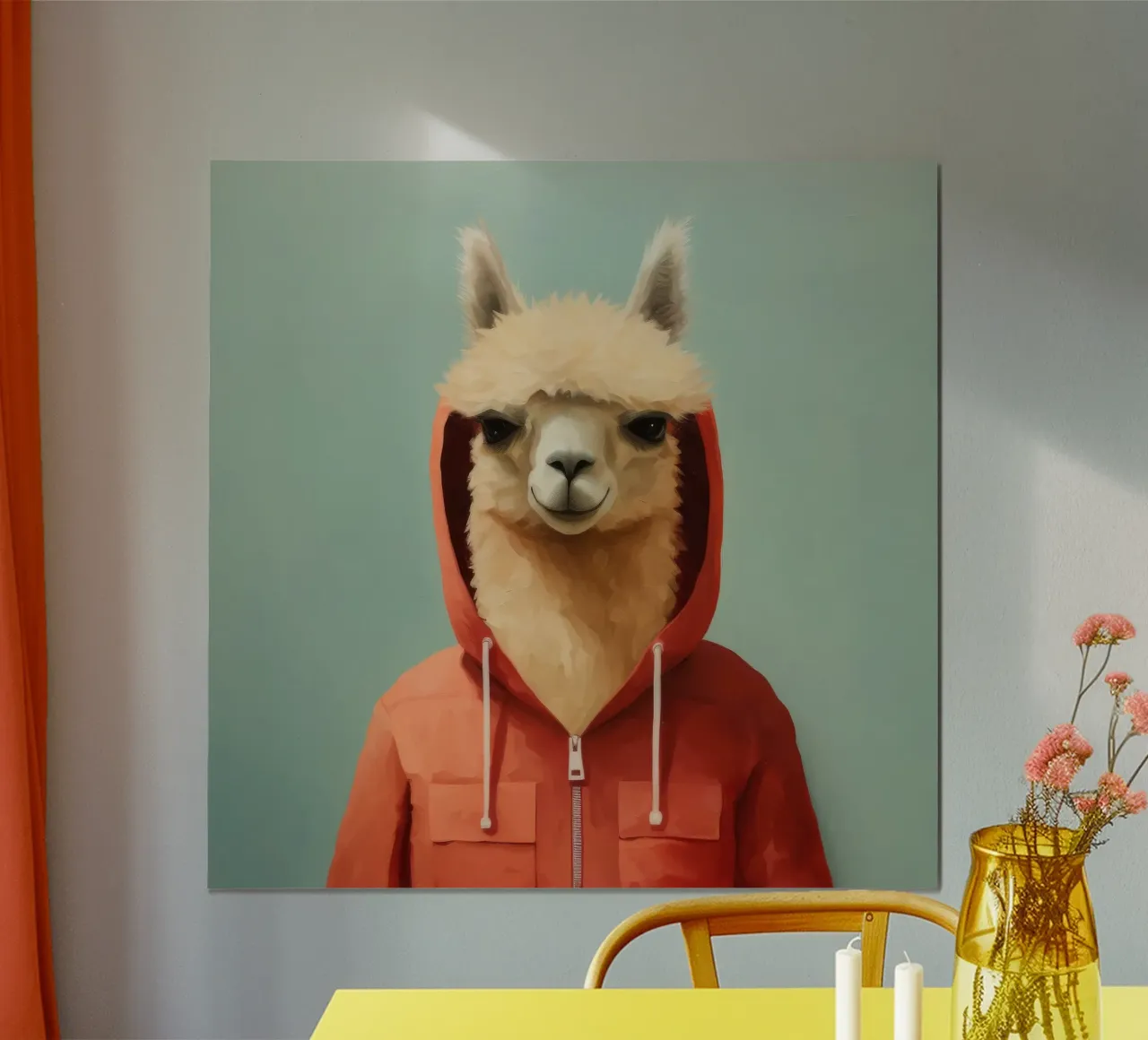 Minimal Alpaca poster da Minimal Animal Art