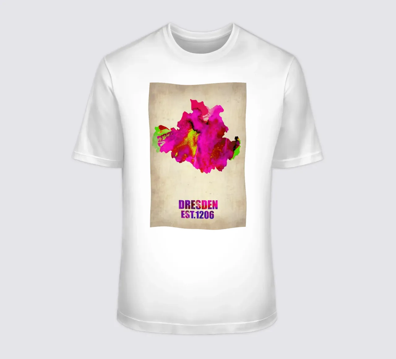 Dresden Watercolor Map t-shirt da Naxart