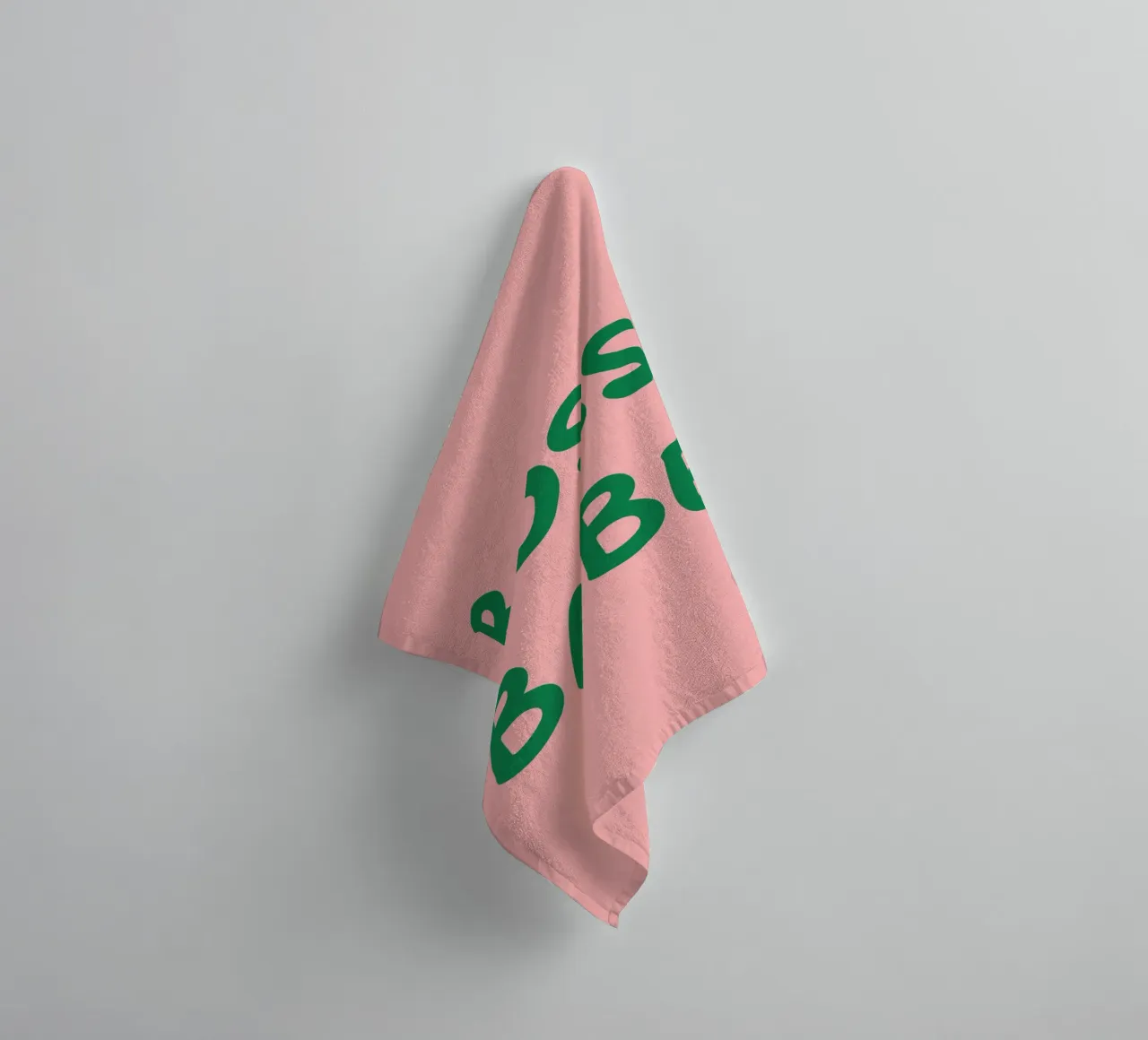 Boss Babe | Pink & Green Typography Art Print asciugamano da bagno da PrintCessStudio