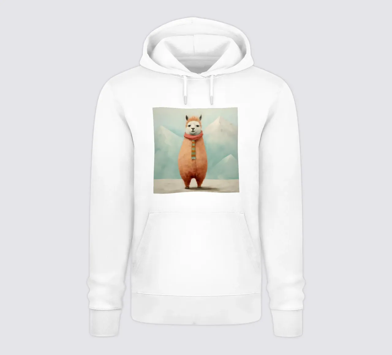 Alpaca minimale 3 felpa con cappuccio da Minimal Animal Art
