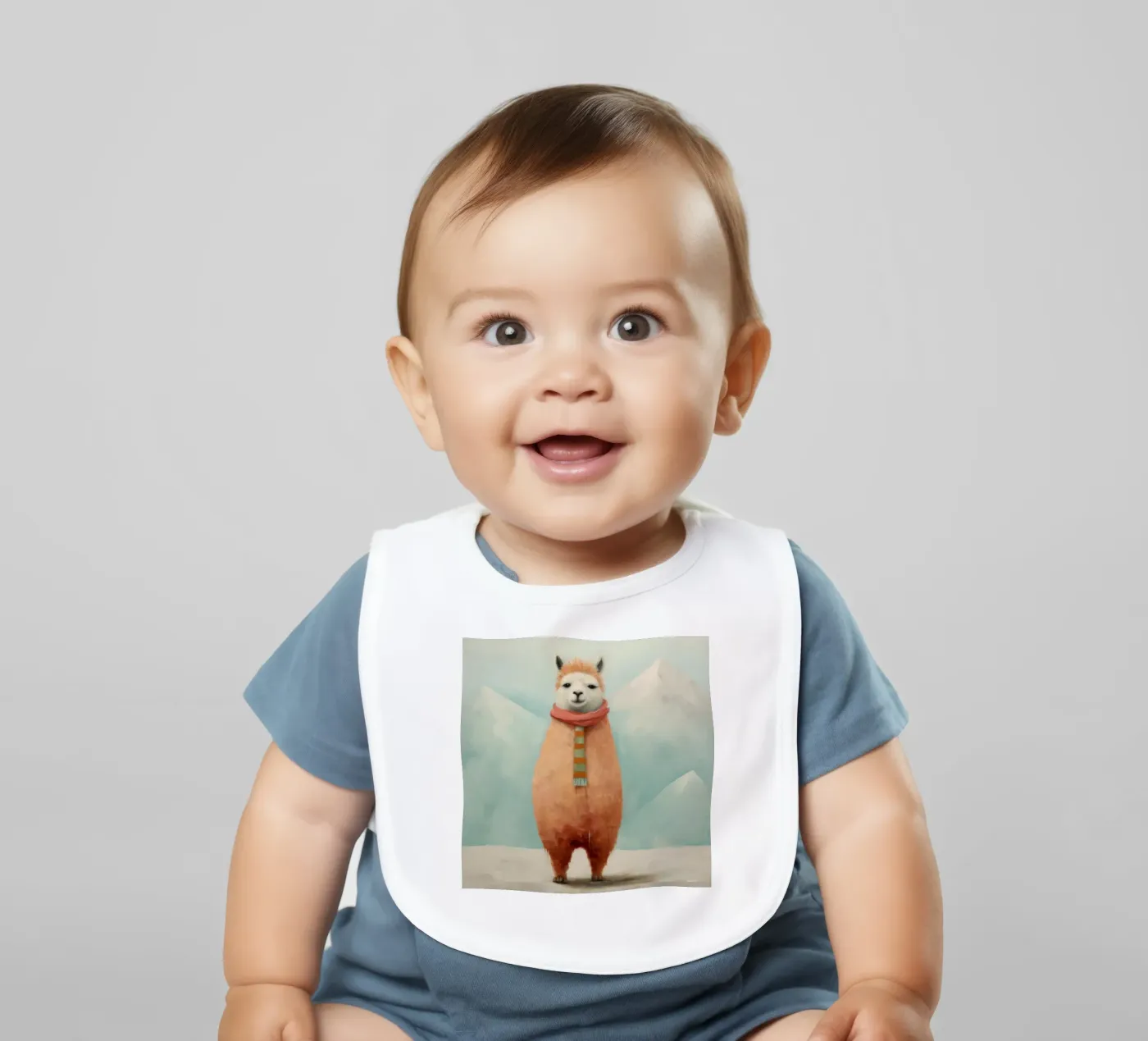 Minimal Alpaca Babylätzchen von Minimal Animal Art