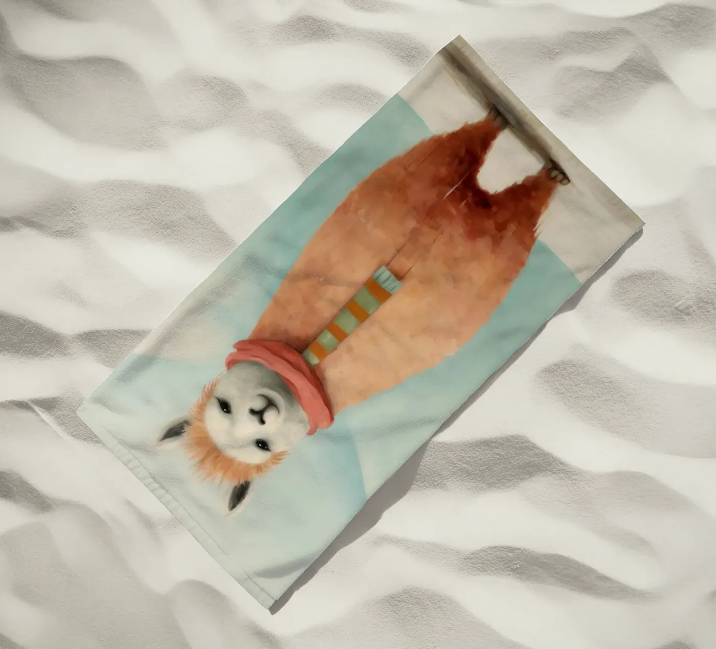 Minimal Alpaka Strandtuch von Minimal Animal Art