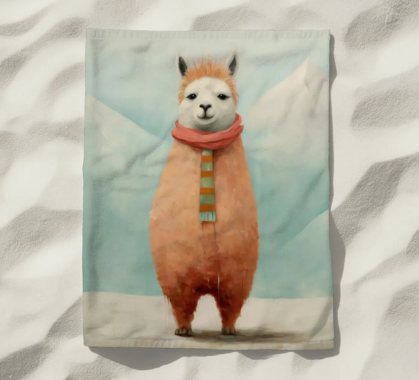 Minimal Alpaka Strandtuch von Minimal Animal Art