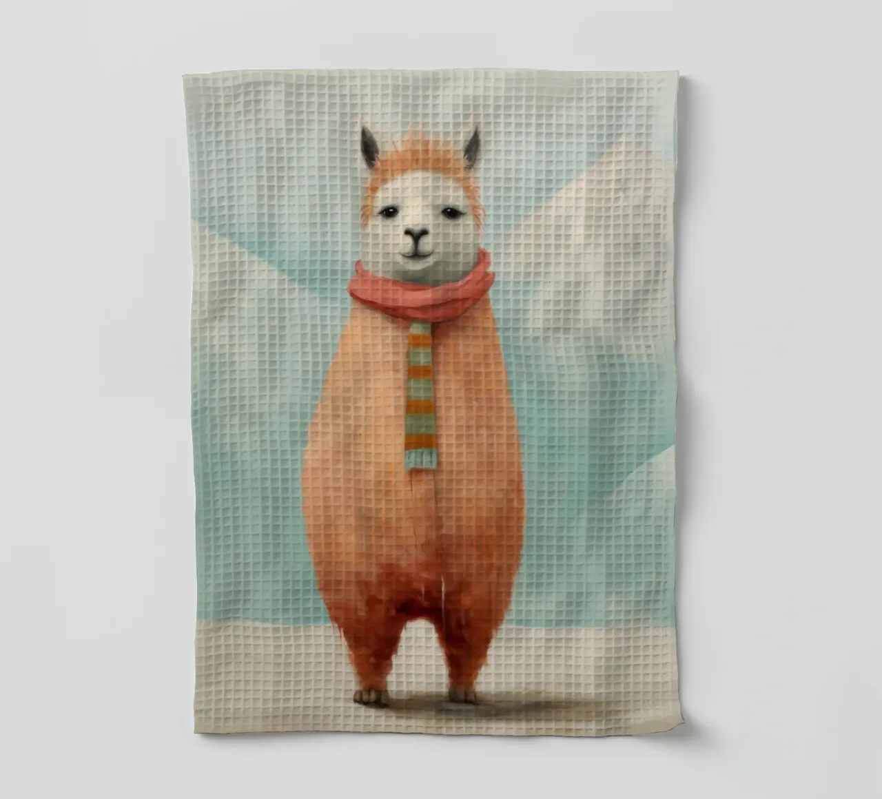 Alpaca minimale 3 canovaccio da cucina da Minimal Animal Art