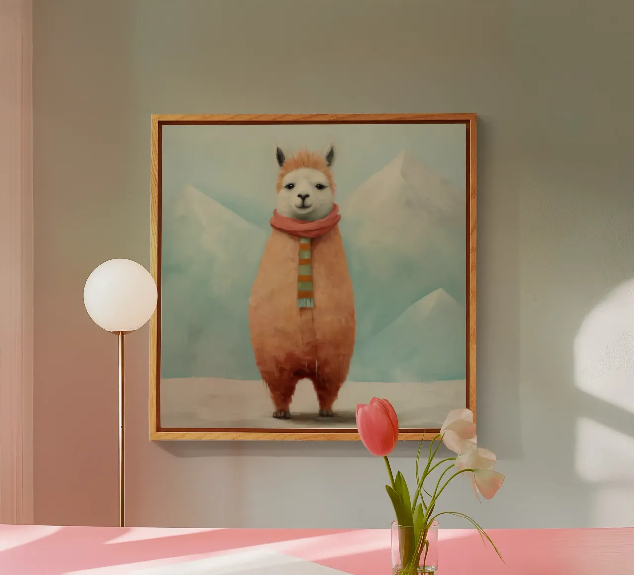 Alpaca minimo plexiglass da Minimal Animal Art