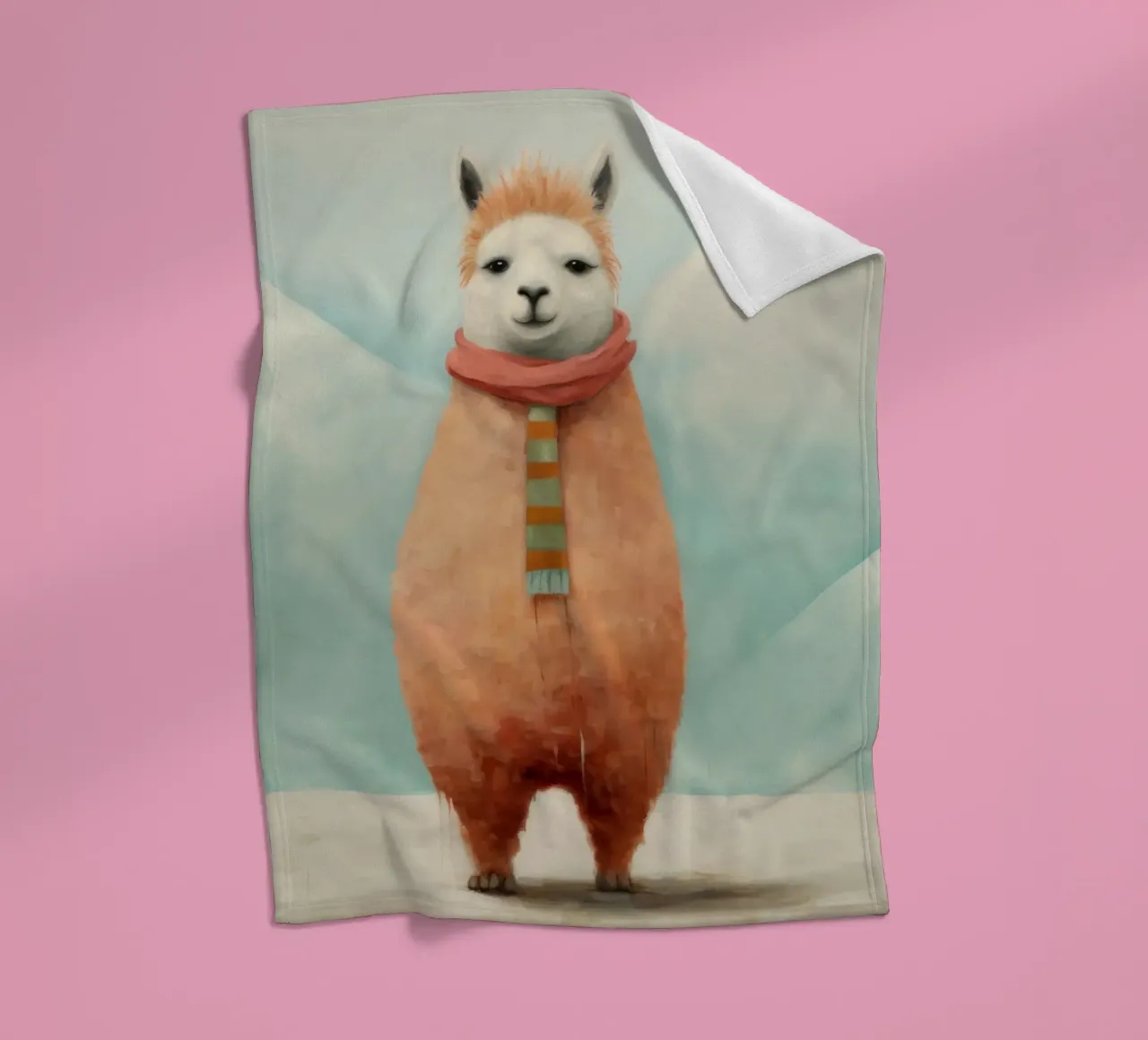 Alpaca minimale 3 coperta in pile da Minimal Animal Art