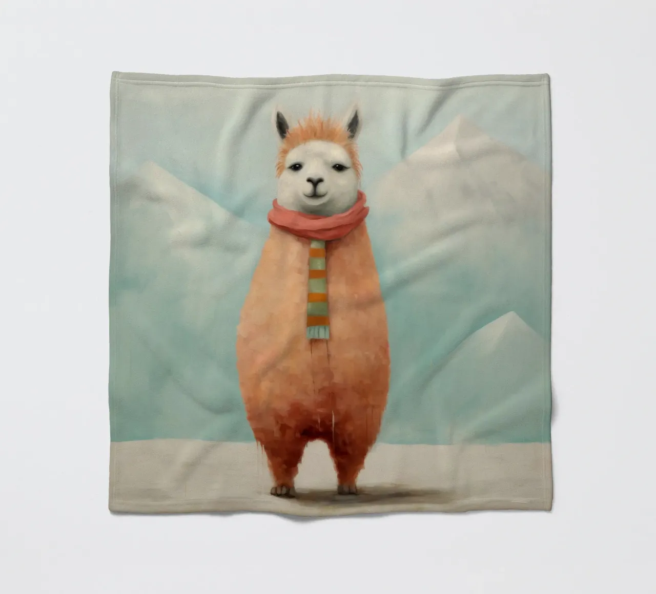 Alpaca minimale 3 coperta in pile da Minimal Animal Art