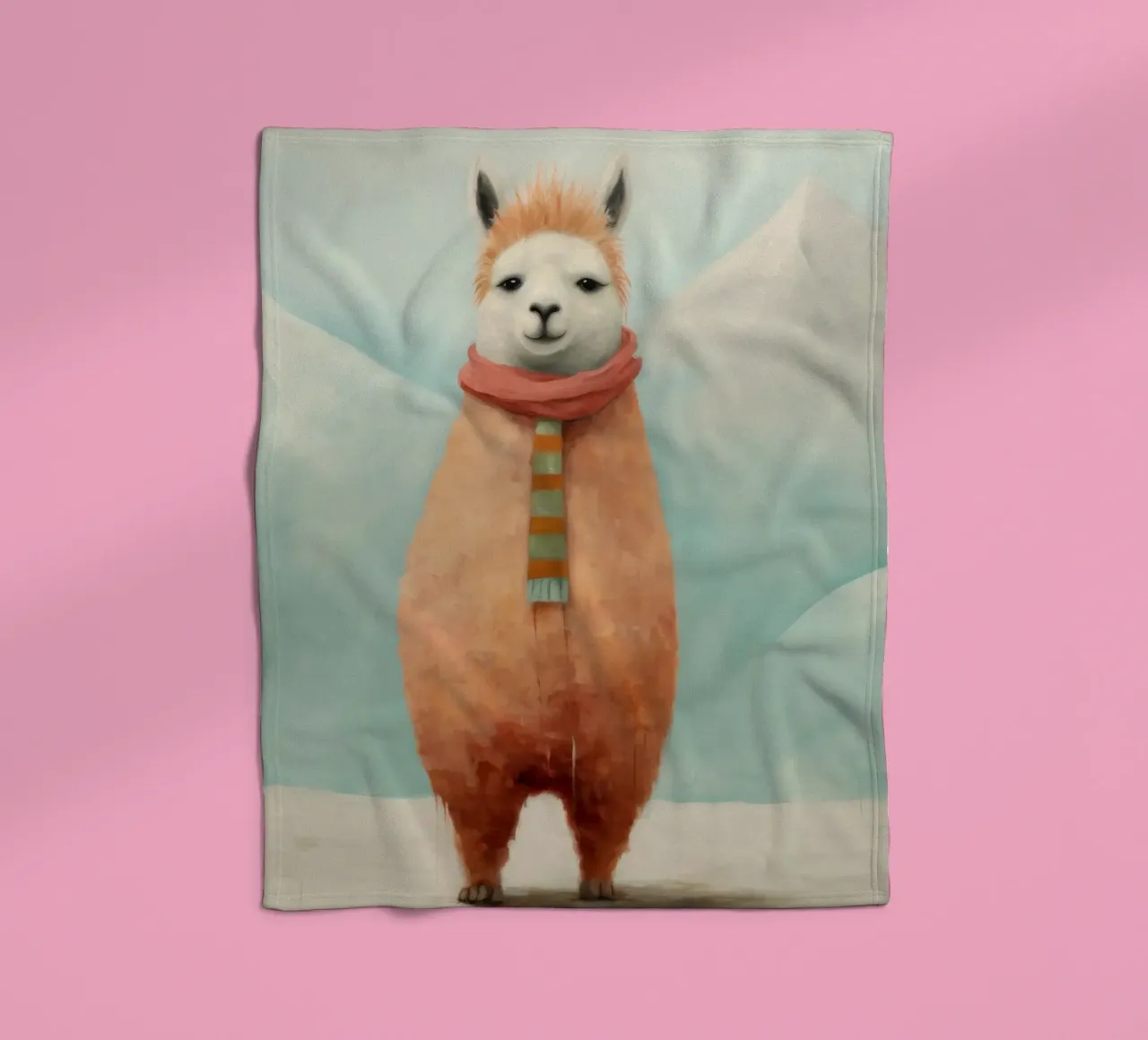 Alpaca minimale 3 coperta in pile da Minimal Animal Art