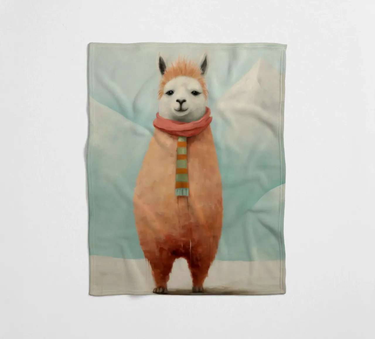 Alpaca minimale 3 coperta in pile da Minimal Animal Art