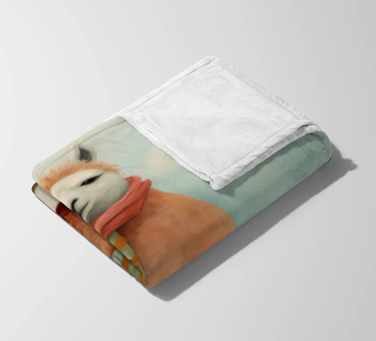 Alpaca minimale 3 coperta in pile da Minimal Animal Art