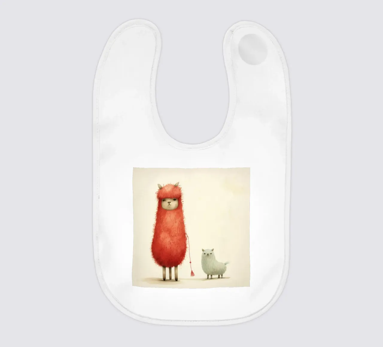 Alpaca minimale 4 bavaglino da Minimal Animal Art