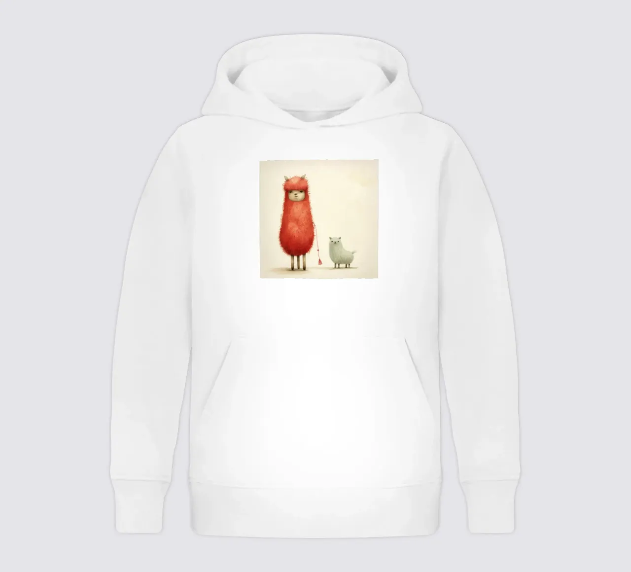Alpaca minimale 4 felpa bambino con cappuccio da Minimal Animal Art