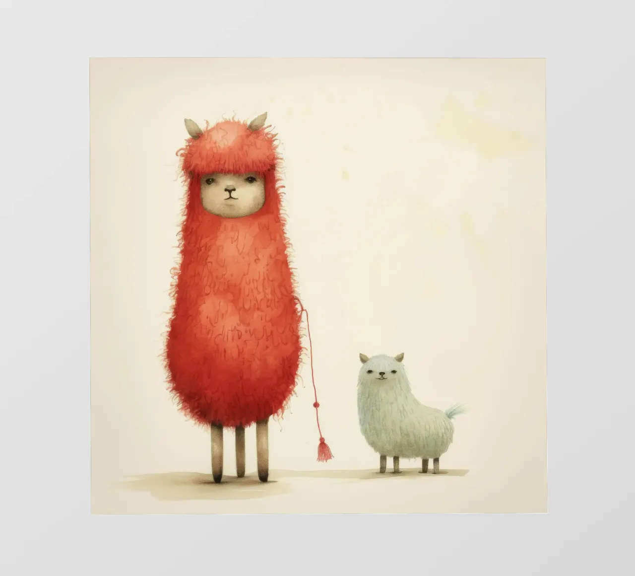 Alpaca minimale 4 pellicola backlit da Minimal Animal Art