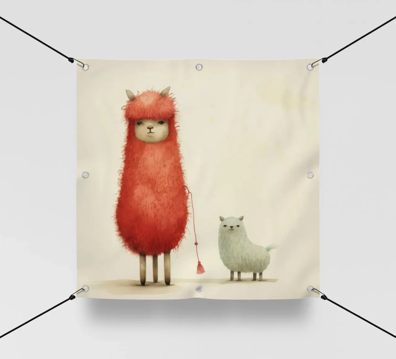 Alpaca minimale 4 telo in pvc da Minimal Animal Art