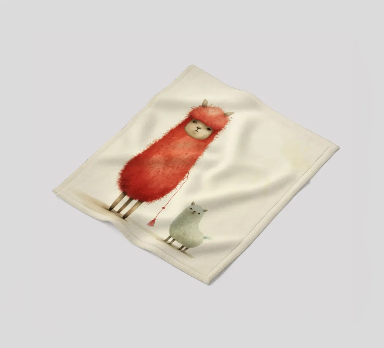 Alpaca minimale 4 coperta in pile da Minimal Animal Art