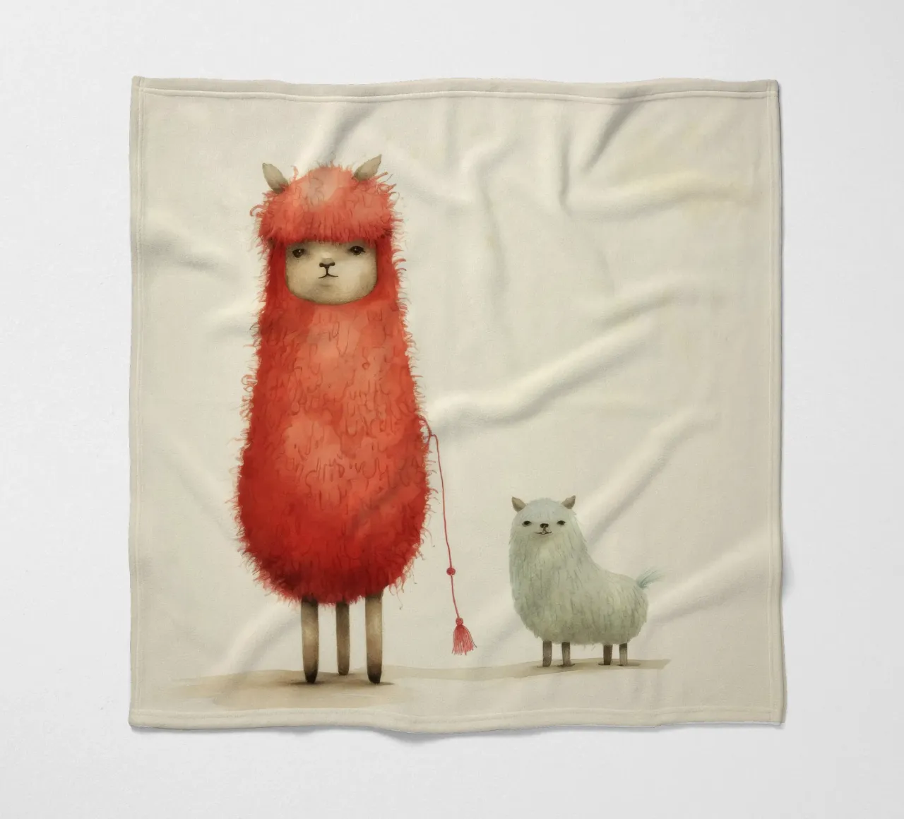 Alpaca minimale 4 coperta in pile da Minimal Animal Art