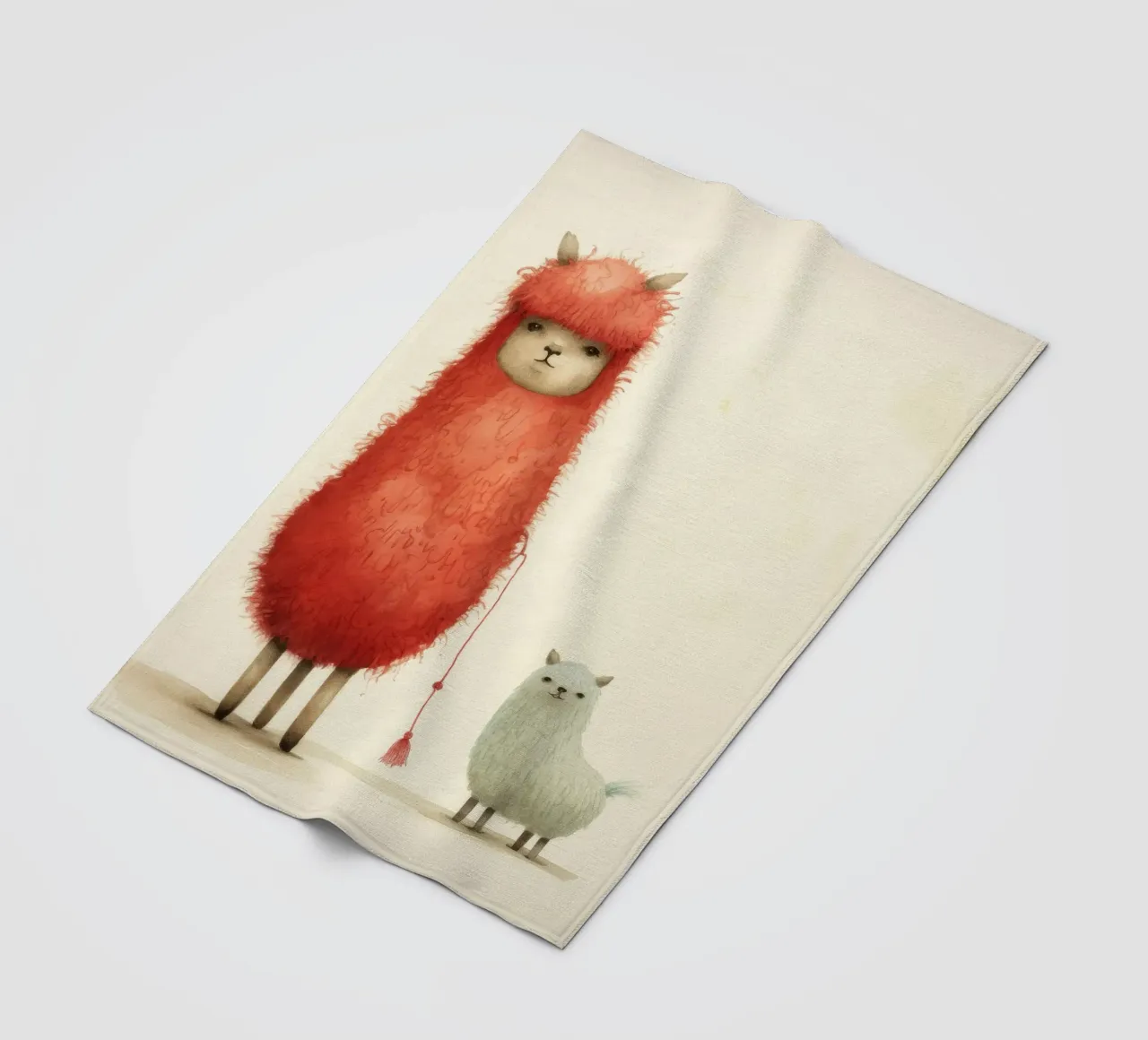 Alpaca minimale 4 coperta in pile da Minimal Animal Art