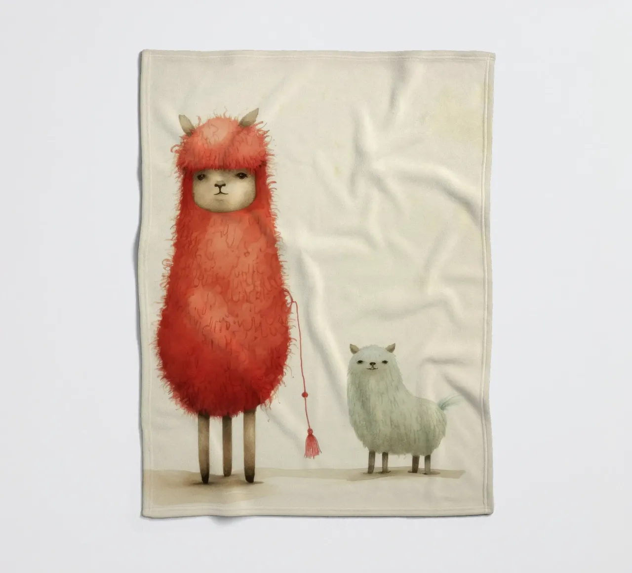 Alpaca minimale 4 coperta in pile da Minimal Animal Art
