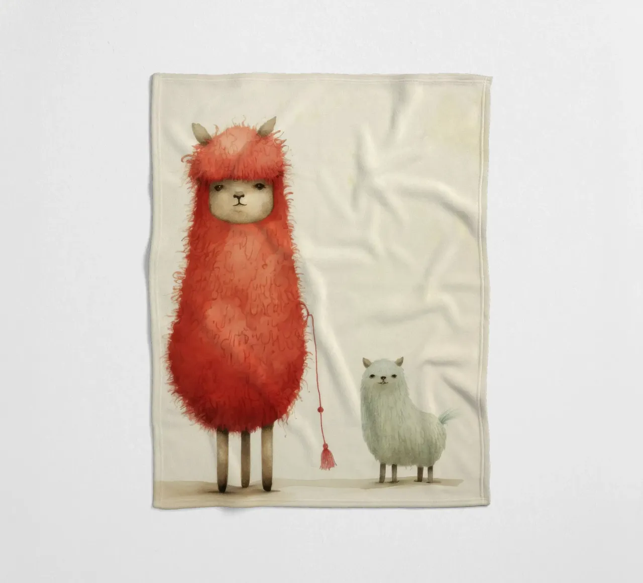 Alpaca minimale 4 coperta in pile da Minimal Animal Art
