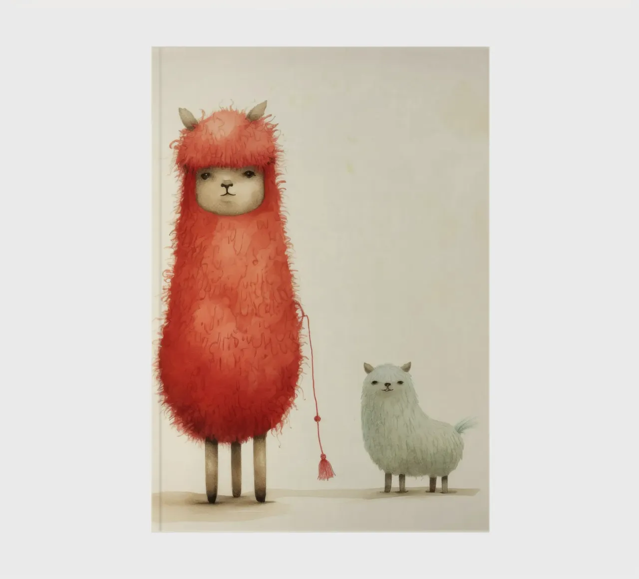 Minimal Alpaca 4 notebook by Minimal Animal Art