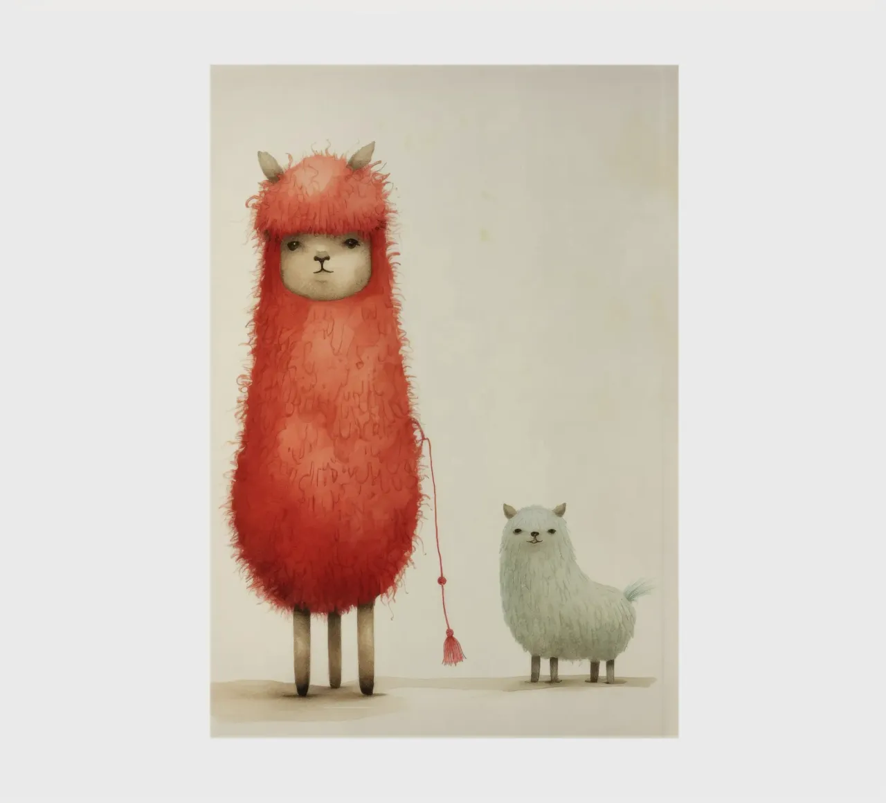 Minimal Alpaca 4 notebook by Minimal Animal Art