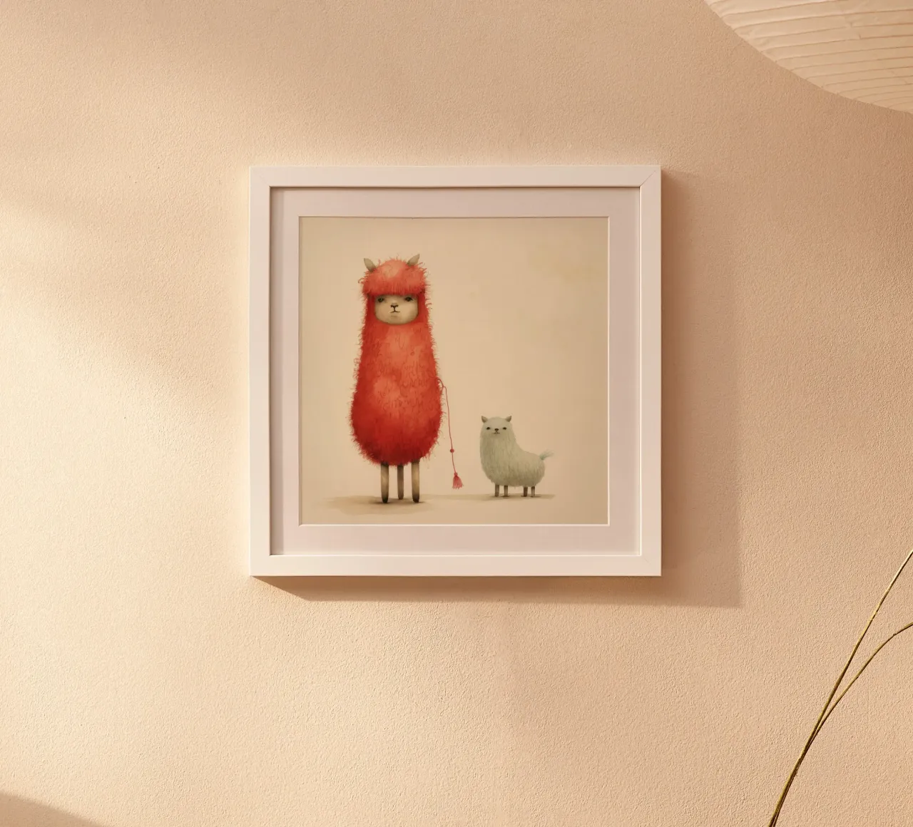 Alpaca minimo poster da Minimal Animal Art