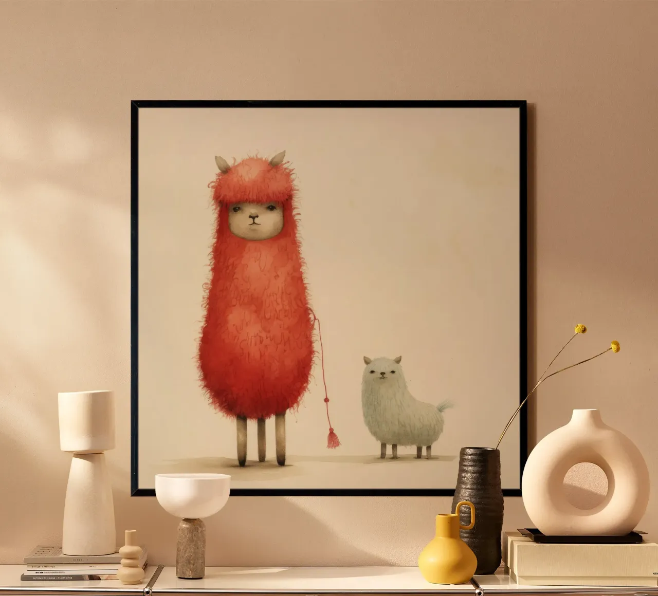 Alpaca minimo poster da Minimal Animal Art