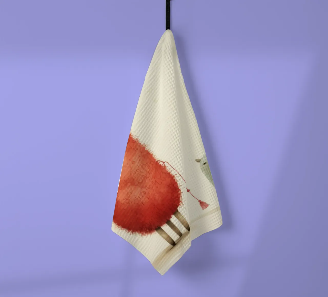 Minimal Alpaca 4 torchon de Minimal Animal Art