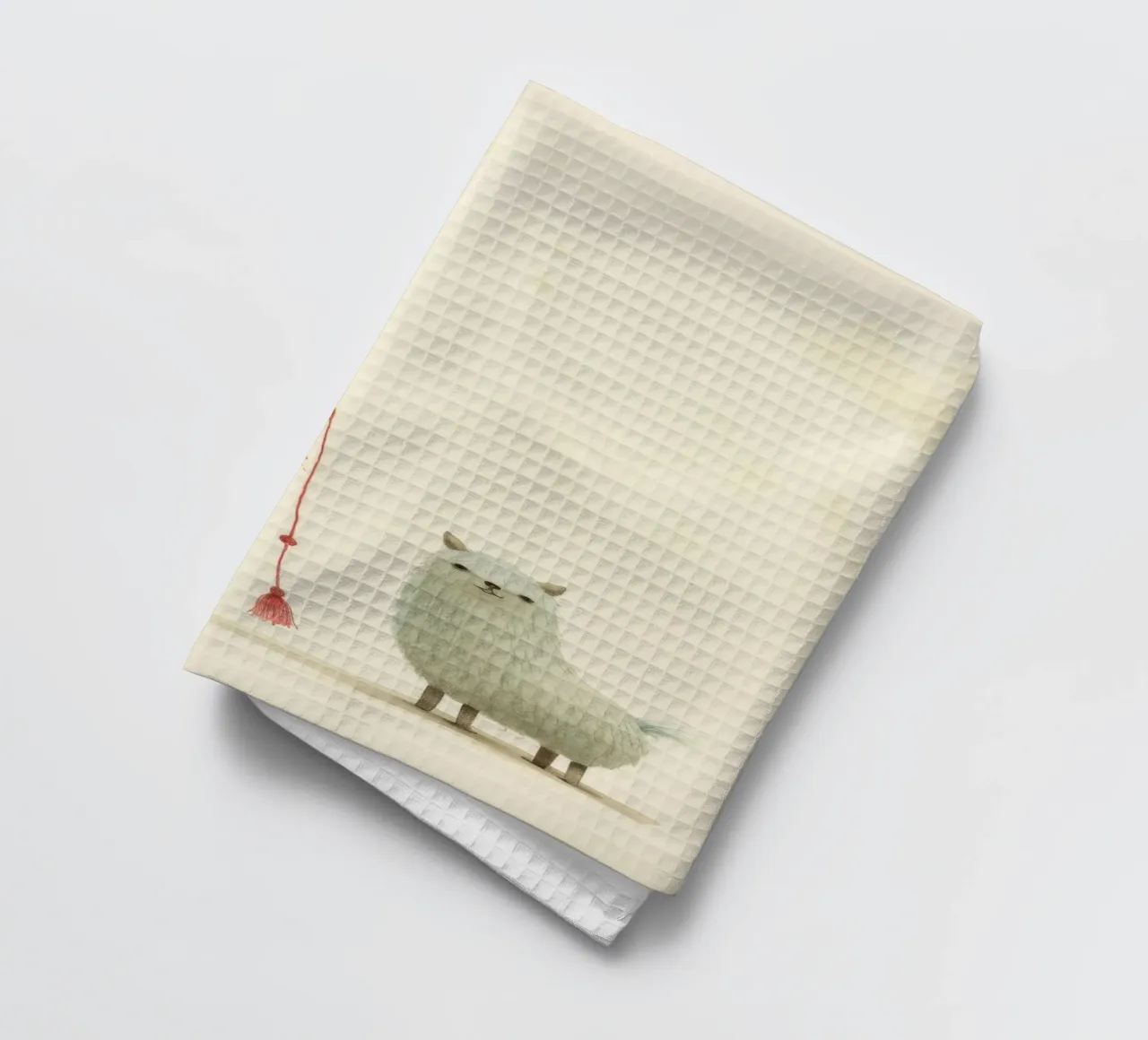 Minimal Alpaca 4 torchon de Minimal Animal Art