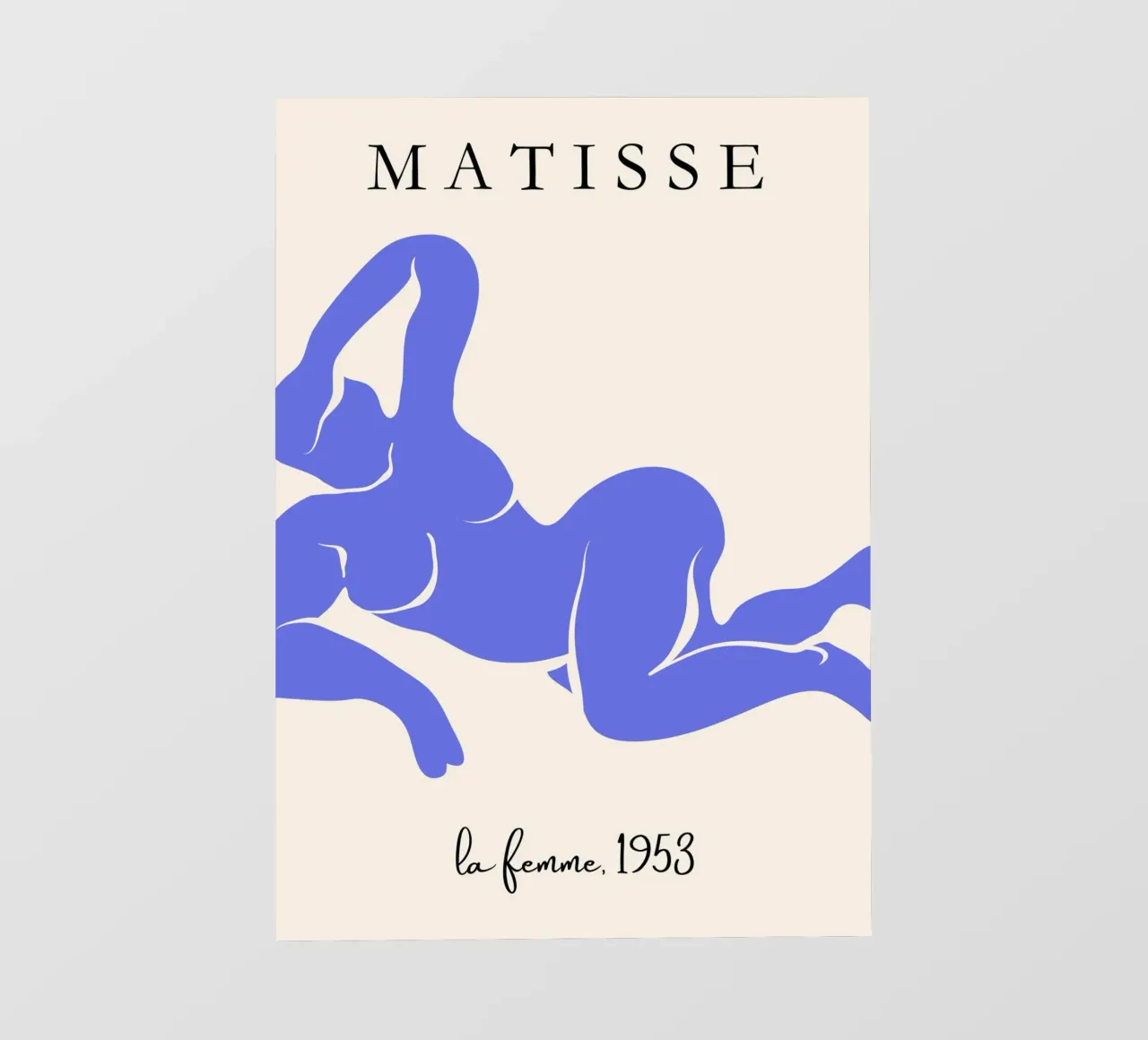 La Femme | Matisse-Inspired Abstract Art Print pellicola backlit da PrintCessStudio