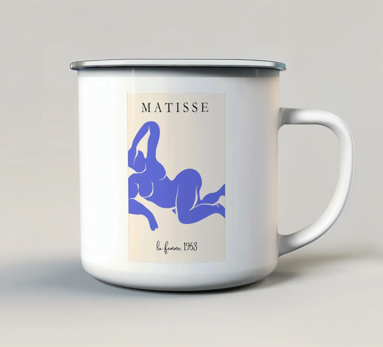 La Femme | Matisse-Inspired Abstract Art Print tazza in smalto da PrintCessStudio