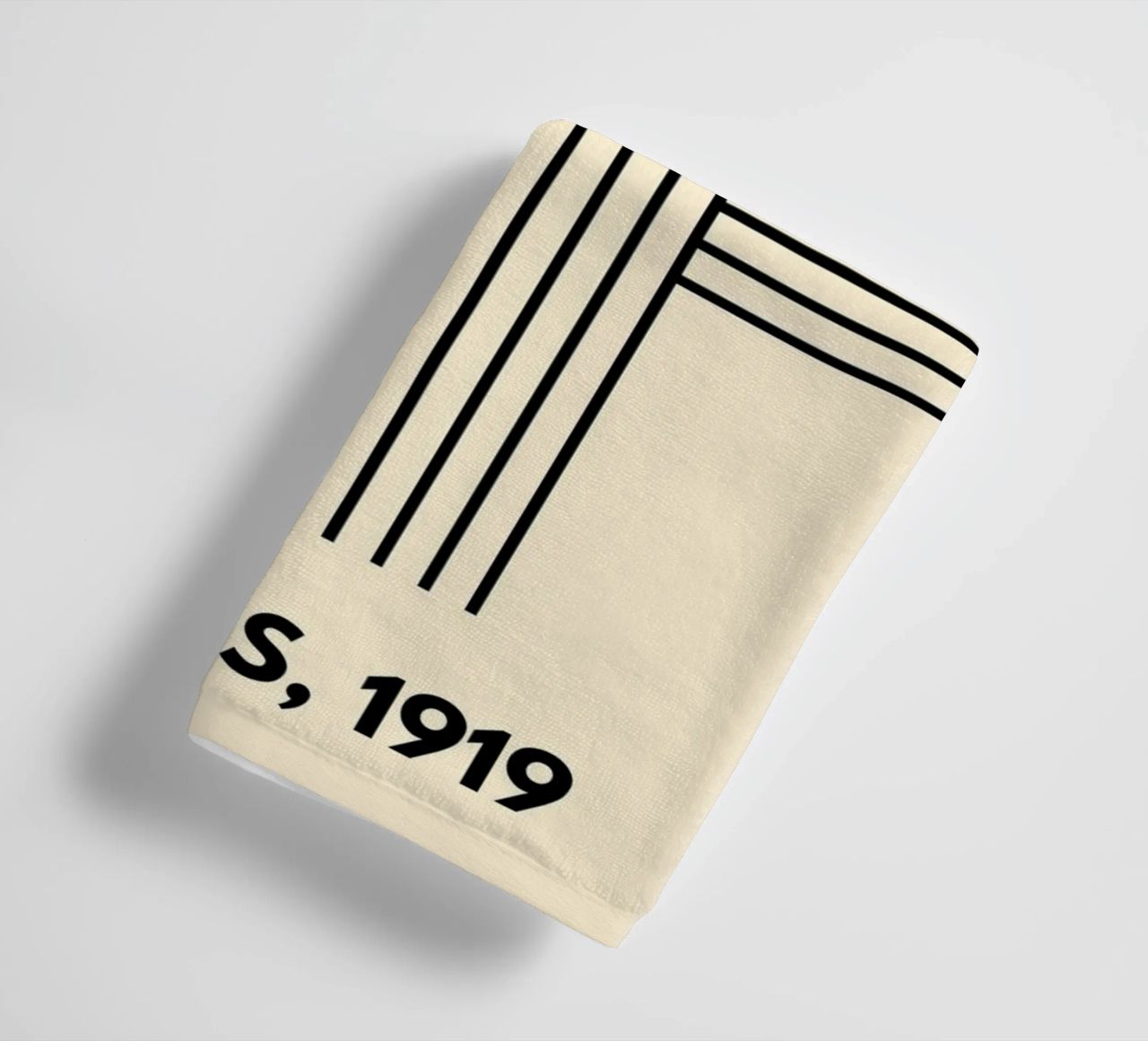 Bauhaus Curve Pattern | Black & White Abstract Print asciugamano da bagno da PrintCessStudio