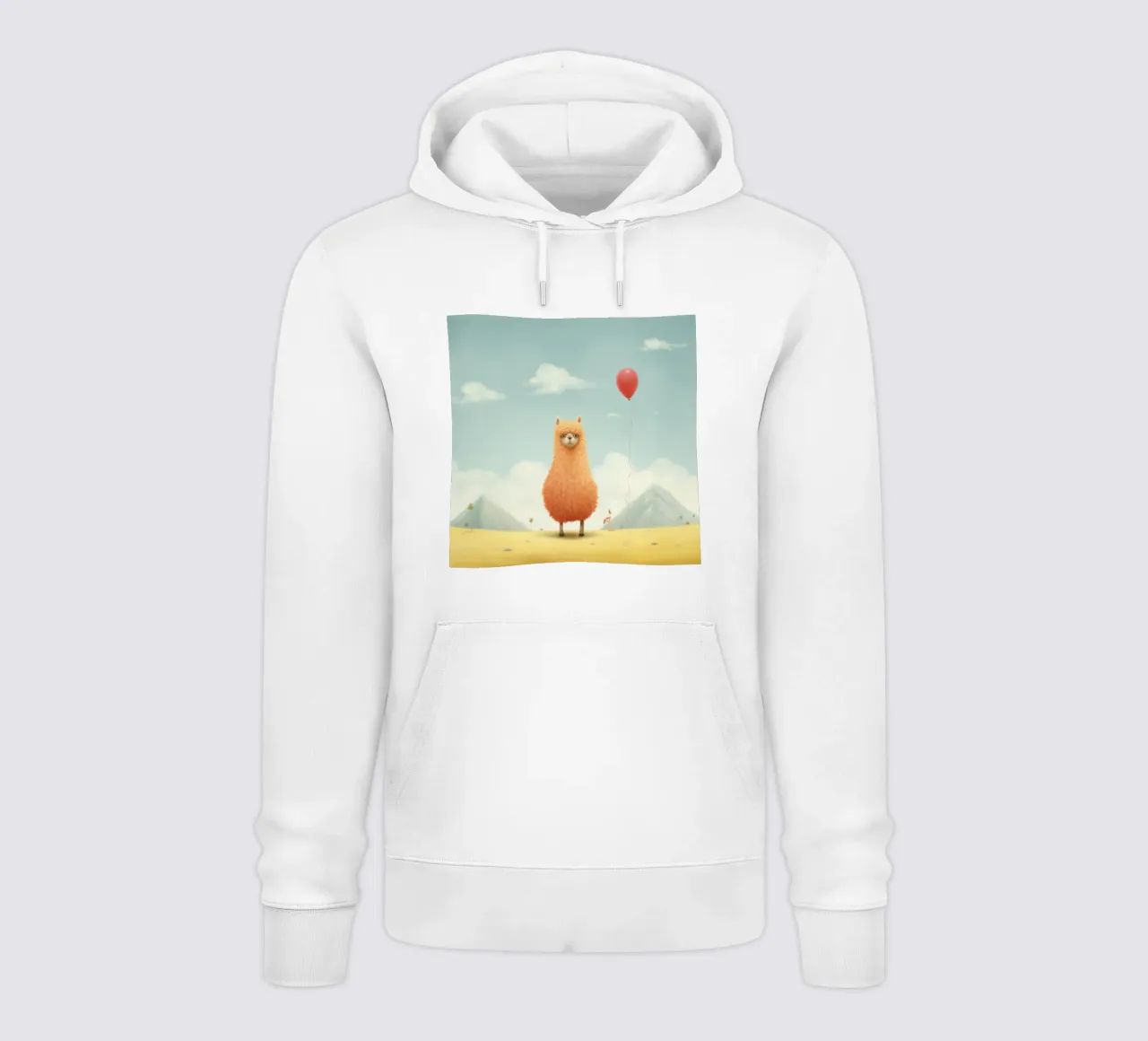 Alpaca minimale 1 felpa con cappuccio da Minimal Animal Art
