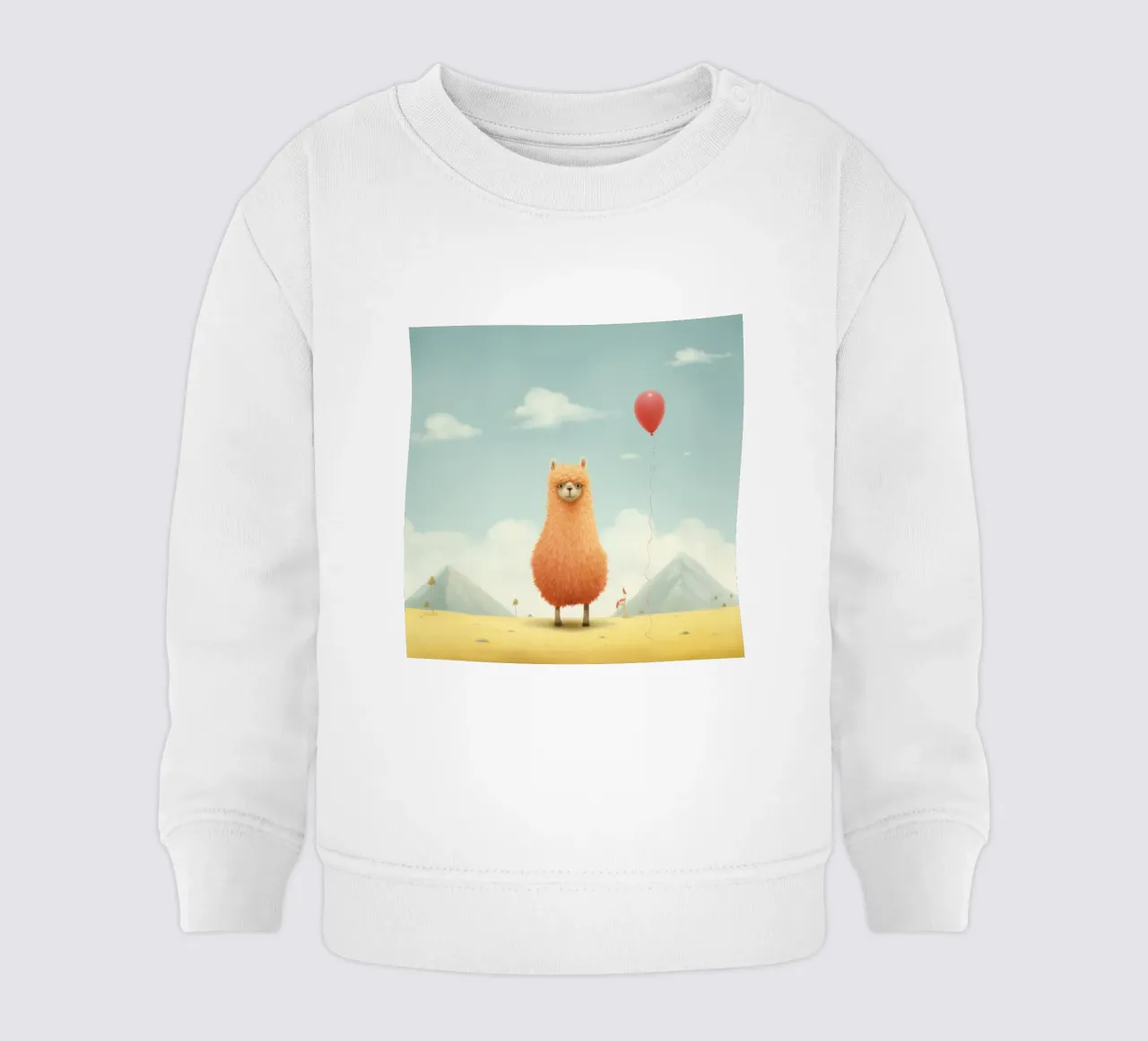 Alpaca minimale 1 felpa neonato da Minimal Animal Art