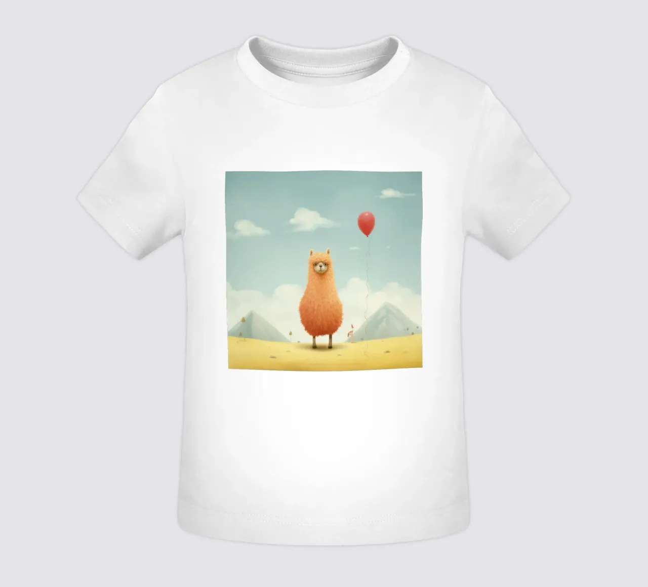 Alpaca minimale 1 maglietta neonato da Minimal Animal Art