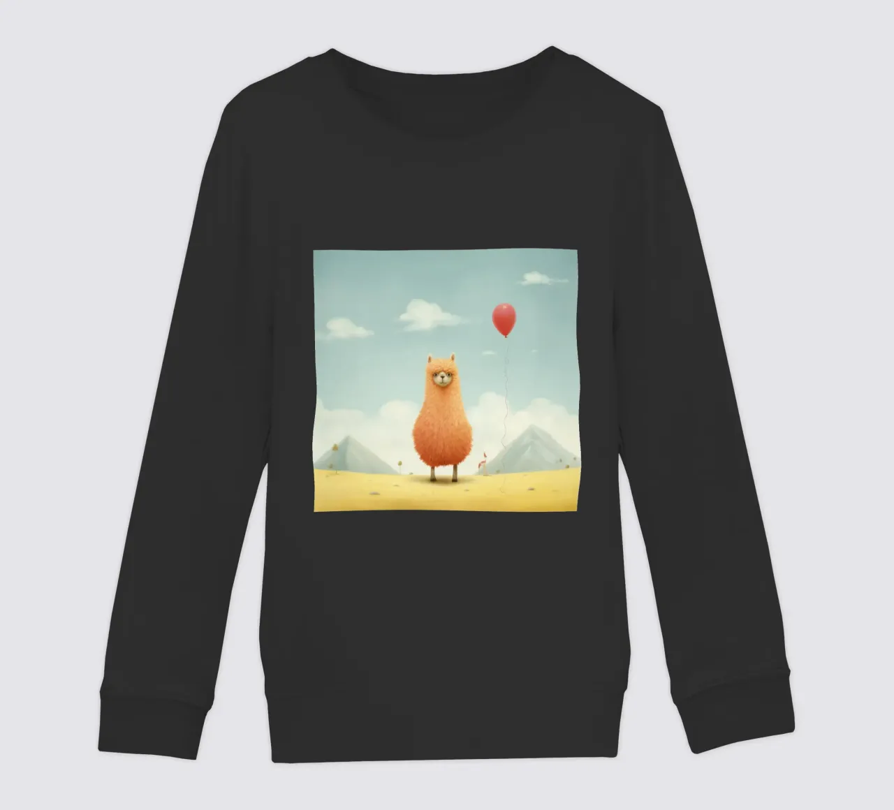 Alpaca minimale 1 felpa bambino da Minimal Animal Art