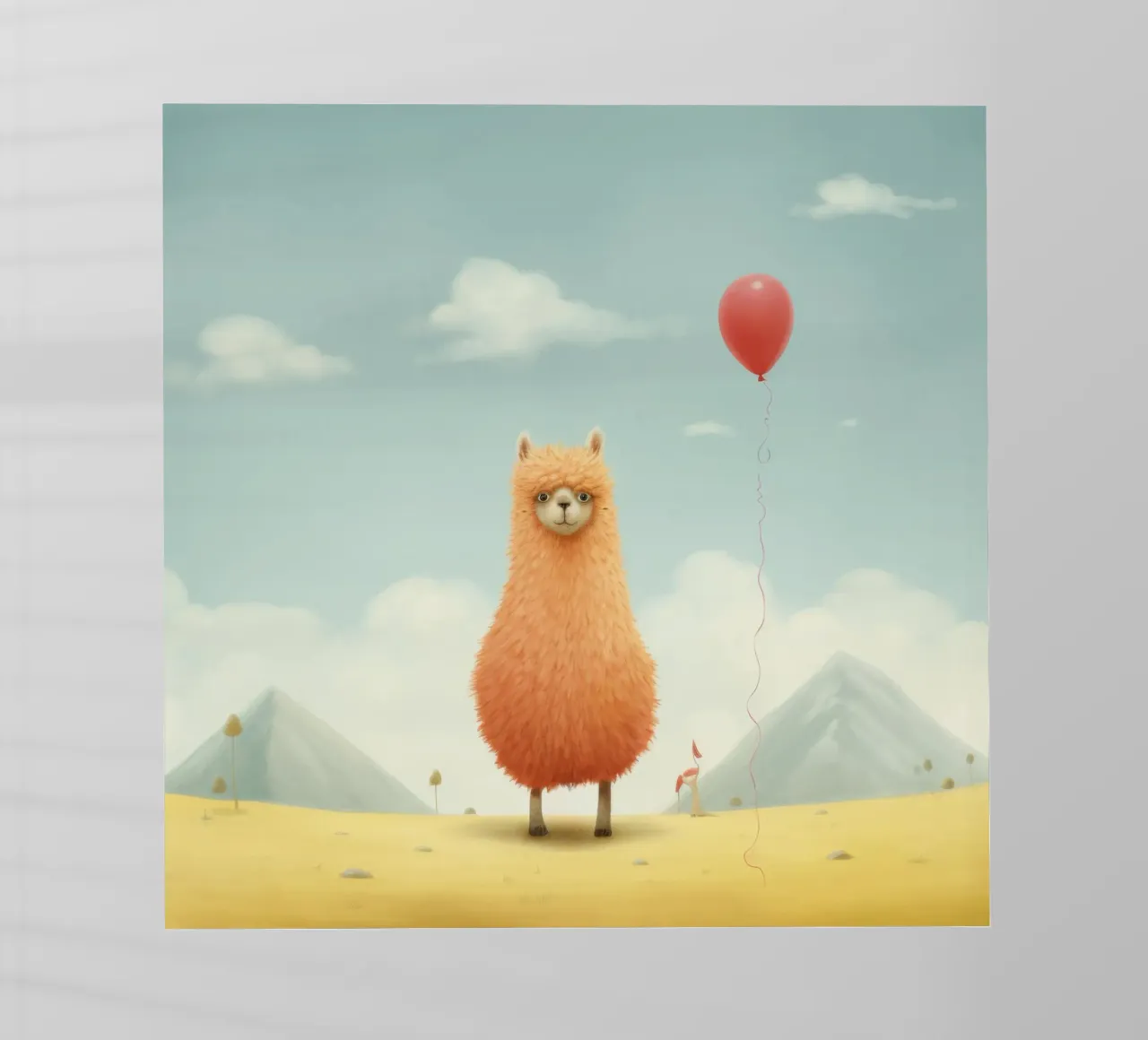 Alpaca minimale 1 pellicola backlit da Minimal Animal Art