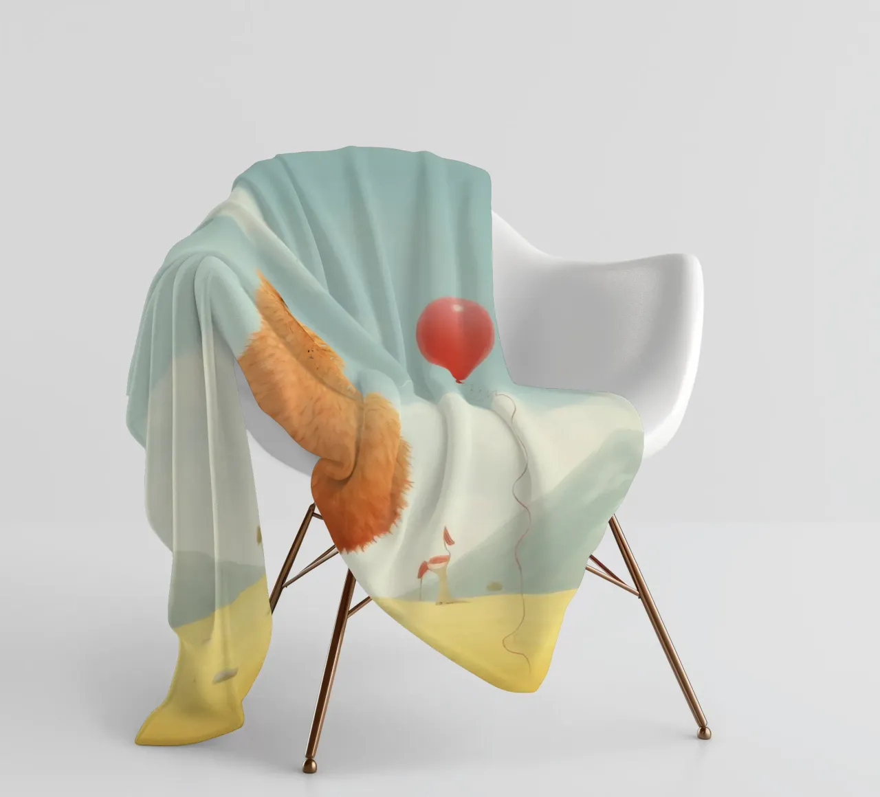 Alpaca minimale 1 coperta in pile da Minimal Animal Art