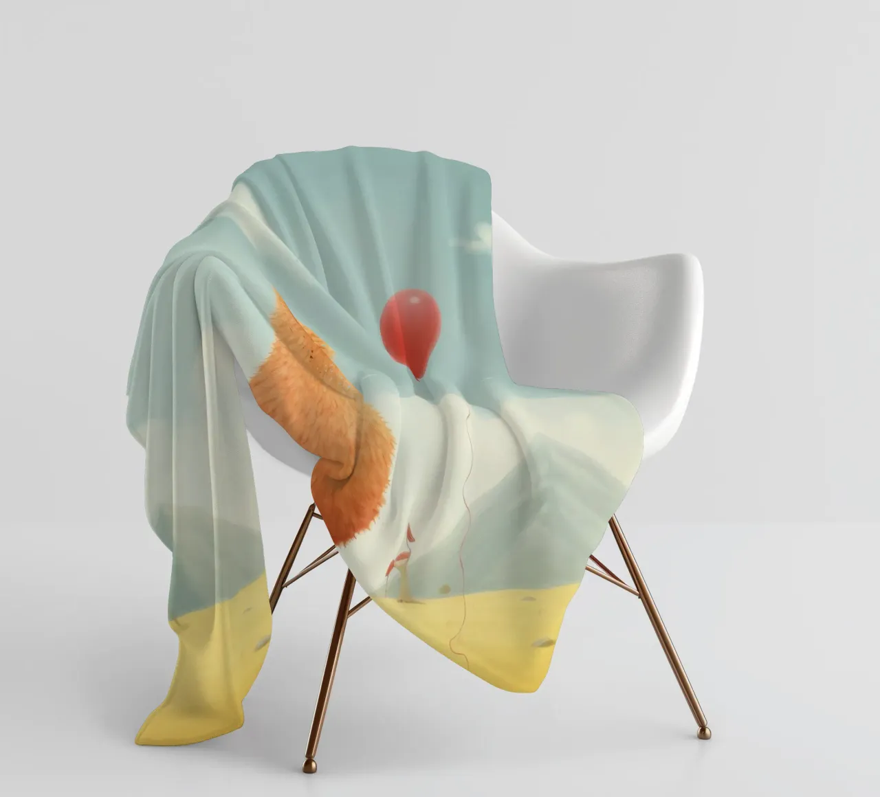 Alpaca minimale 1 coperta in pile da Minimal Animal Art