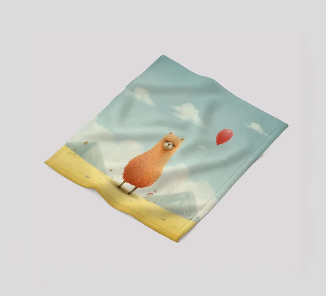 Alpaca minimale 1 coperta in pile da Minimal Animal Art