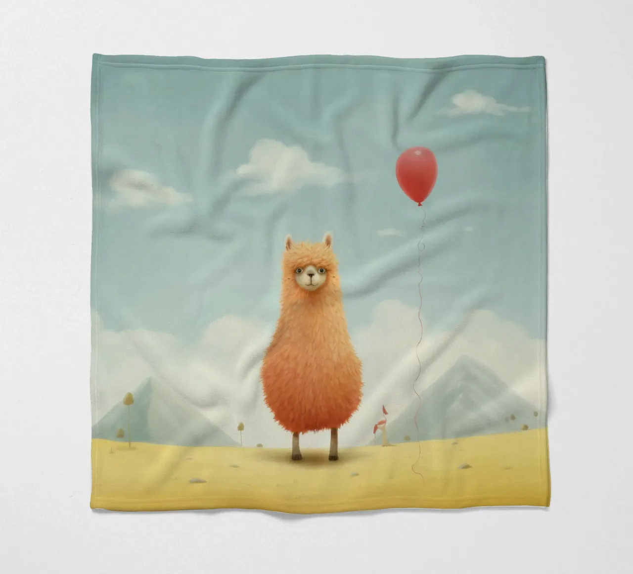 Alpaca minimale 1 coperta in pile da Minimal Animal Art