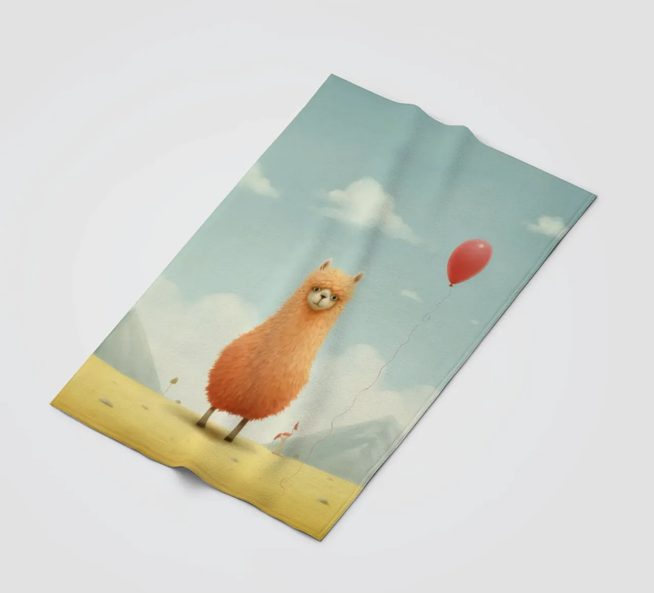 Alpaca minimale 1 coperta in pile da Minimal Animal Art