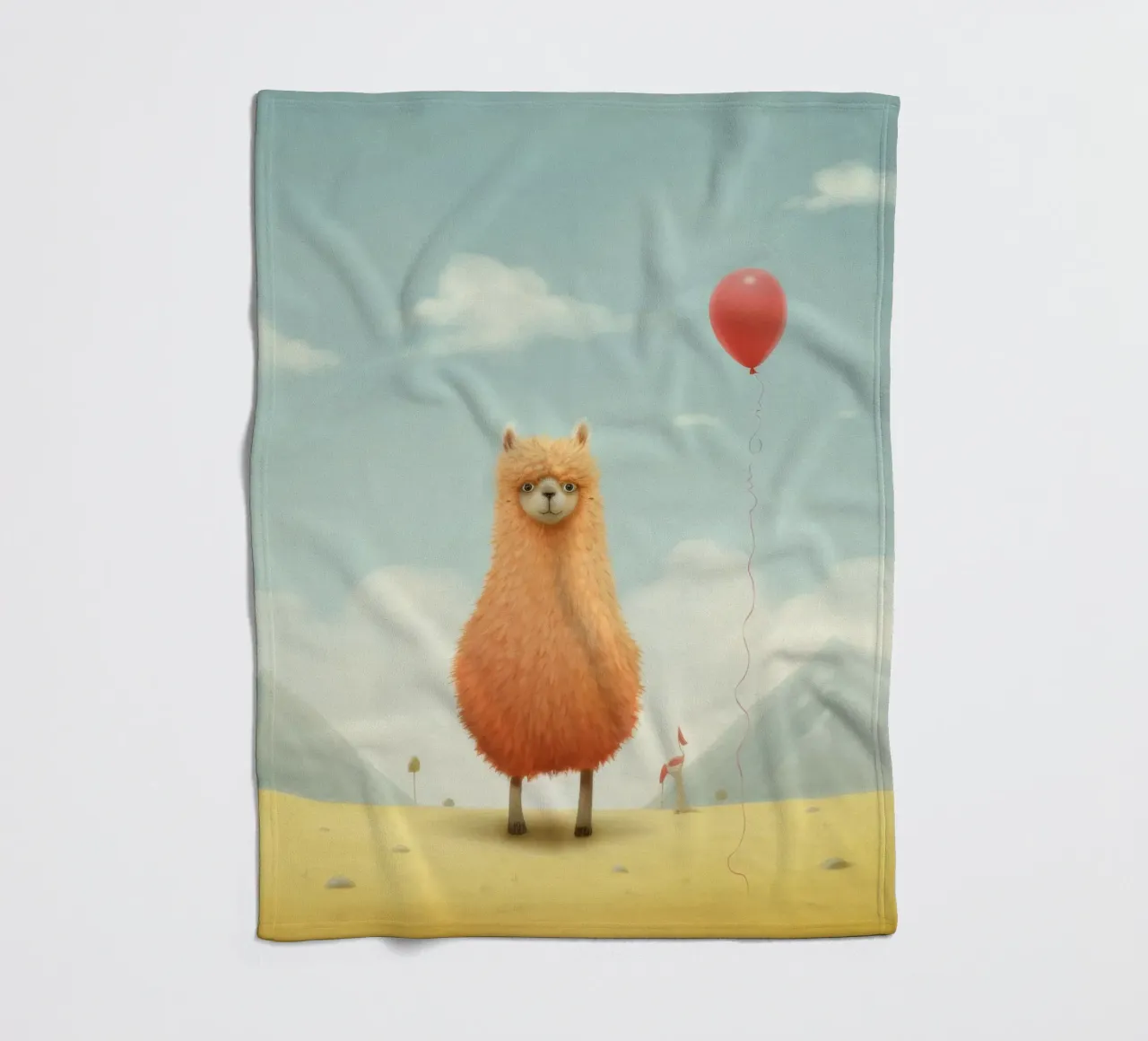 Alpaca minimale 1 coperta in pile da Minimal Animal Art