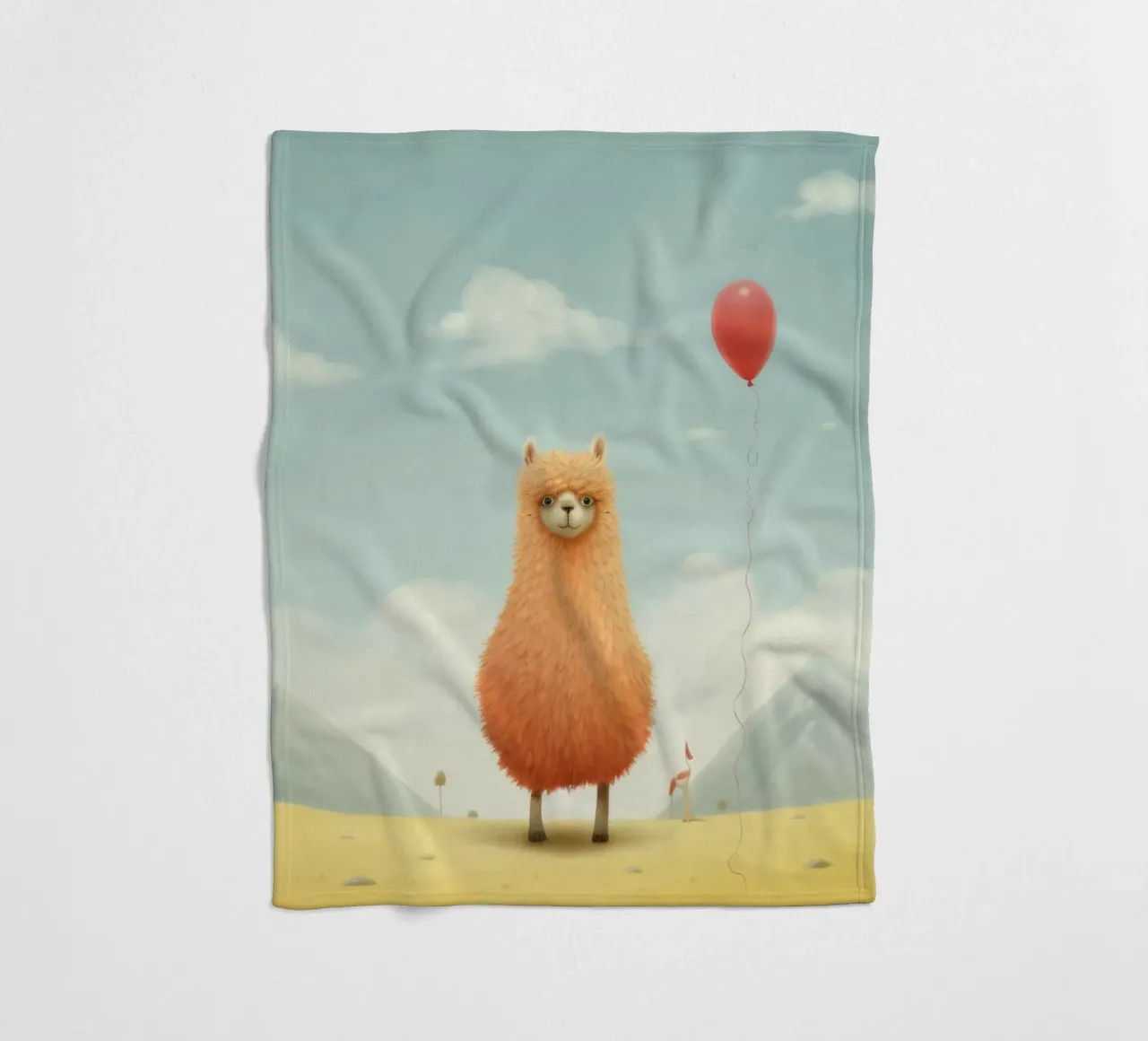 Alpaca minimale 1 coperta in pile da Minimal Animal Art