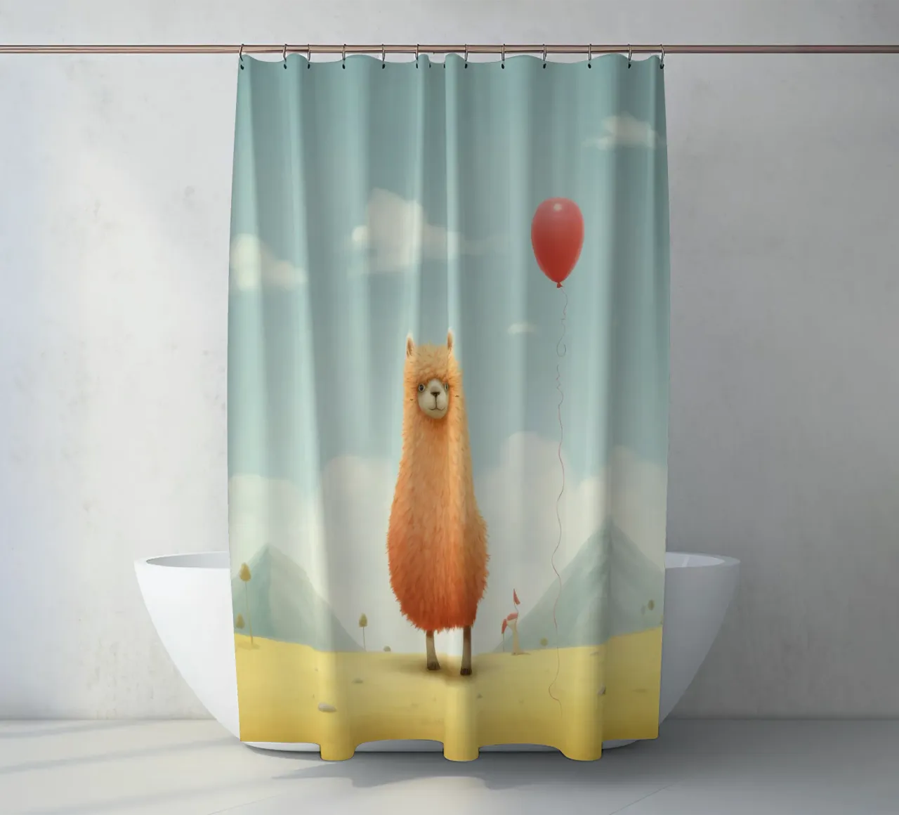 Alpaca minimale 1 tenda da doccia da Minimal Animal Art