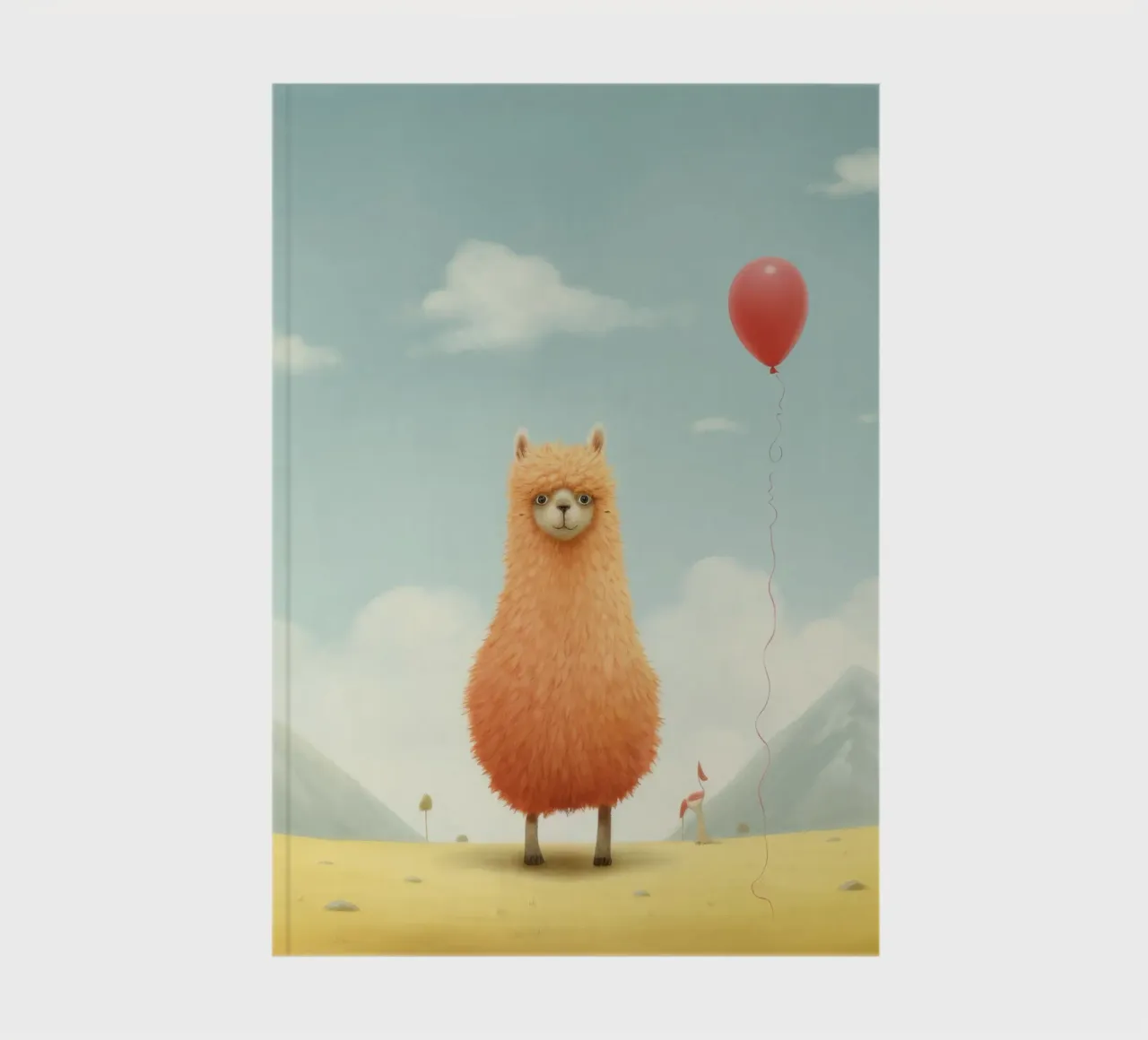 Minimal Alpaca 1 notebook by Minimal Animal Art