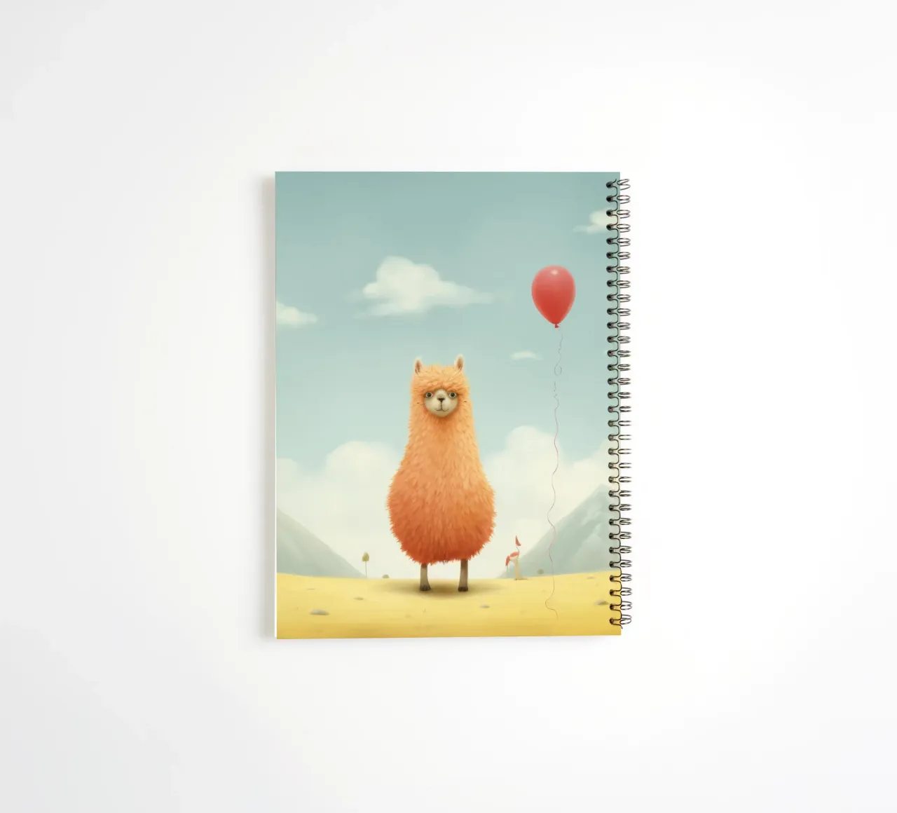 Minimal Alpaca 1 spiral notebook by Minimal Animal Art