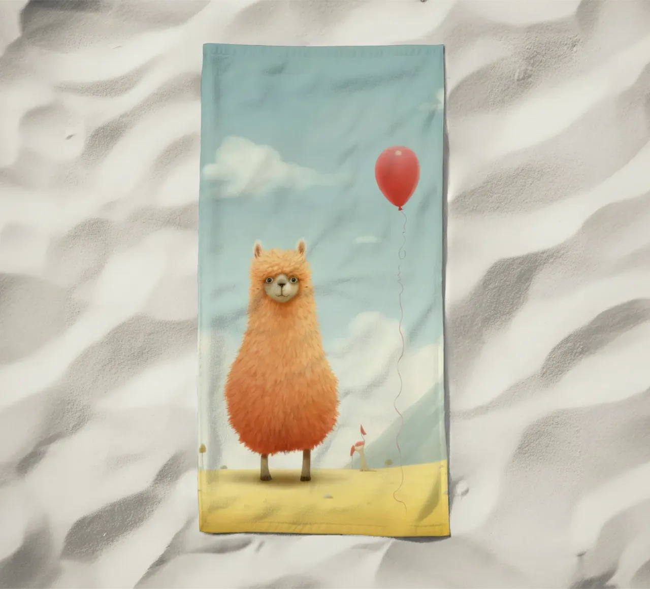 Alpaca minimo telo mare da Minimal Animal Art