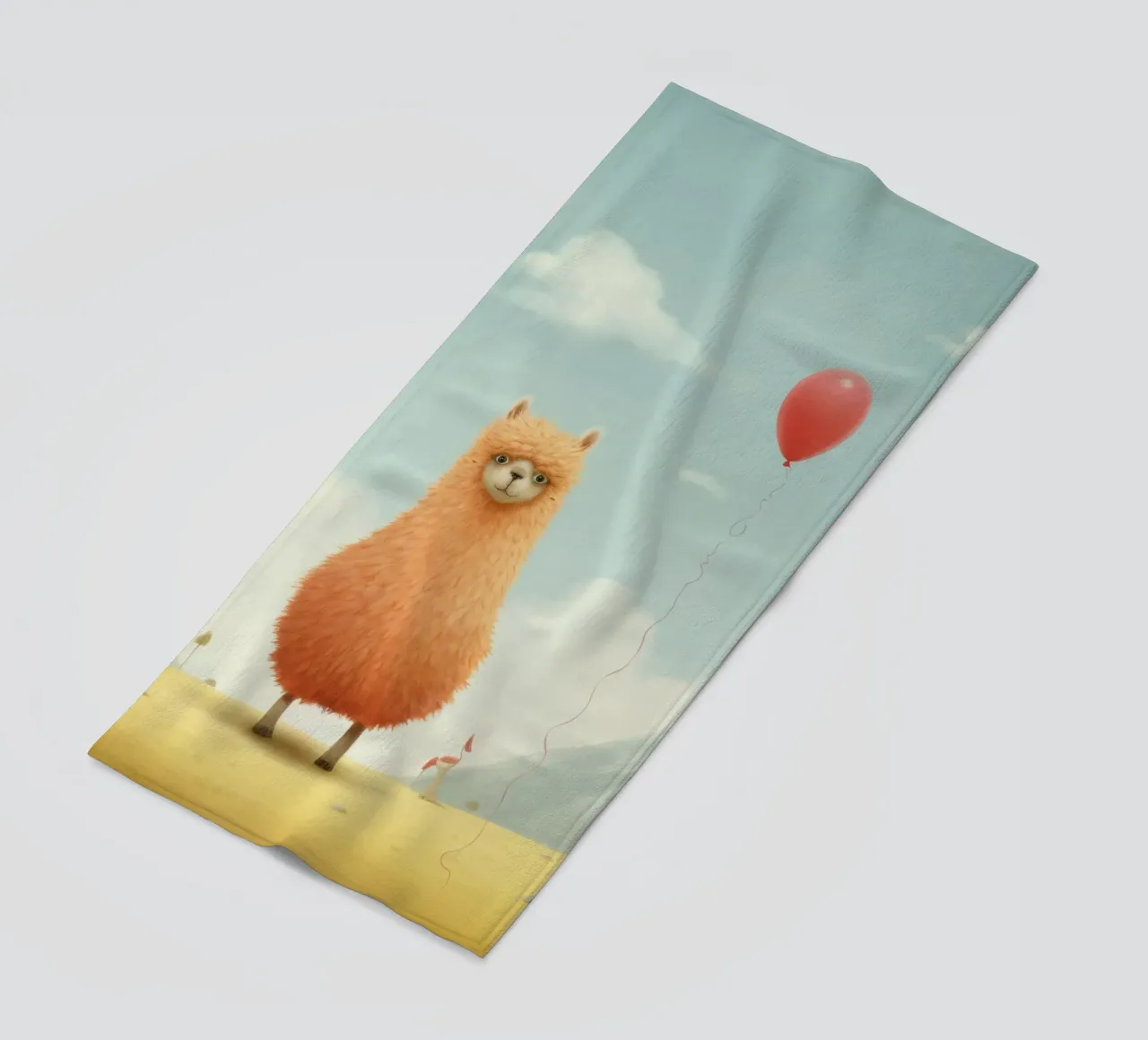 Alpaca minimo telo mare da Minimal Animal Art