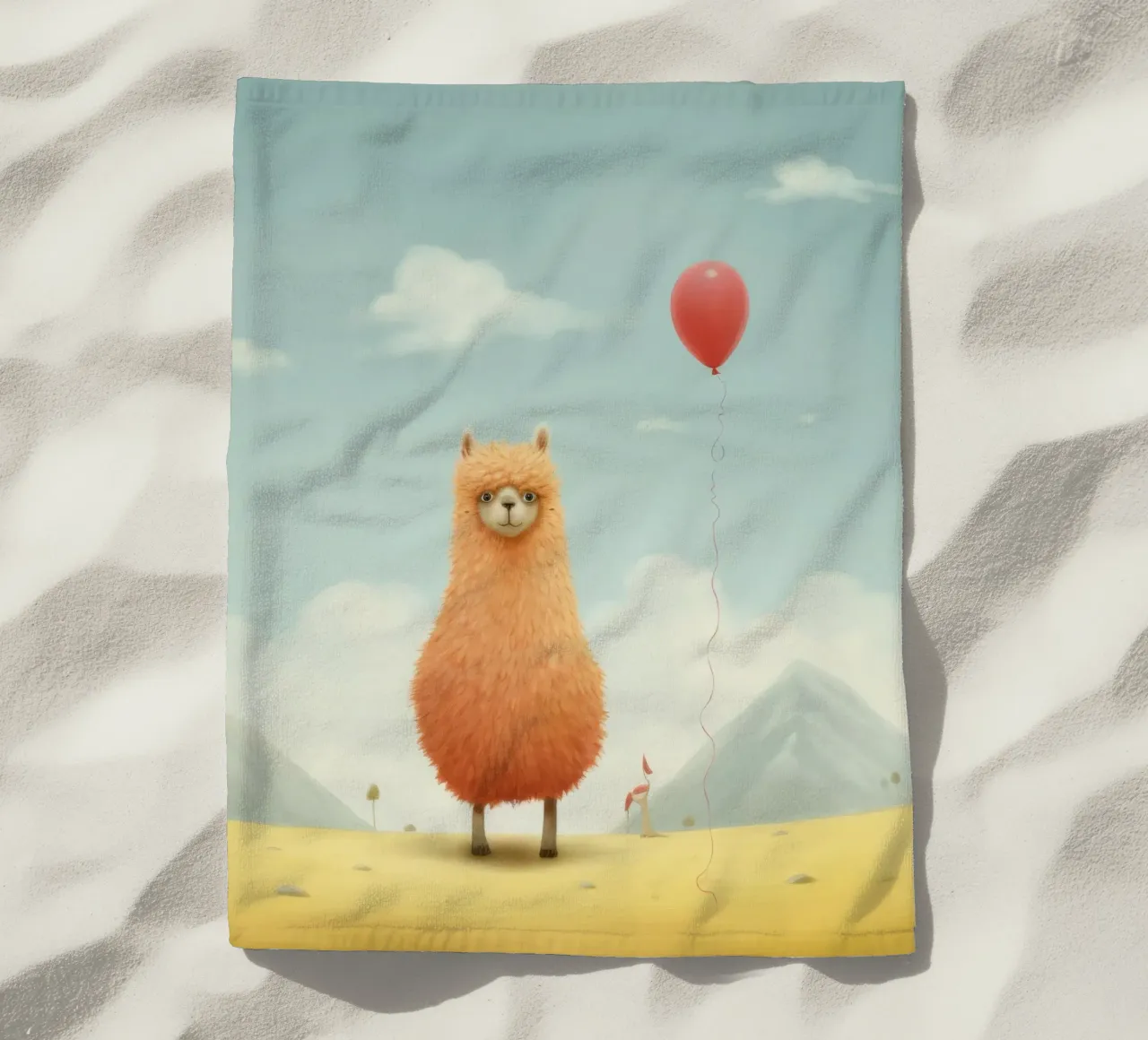 Alpaca minimo telo mare da Minimal Animal Art